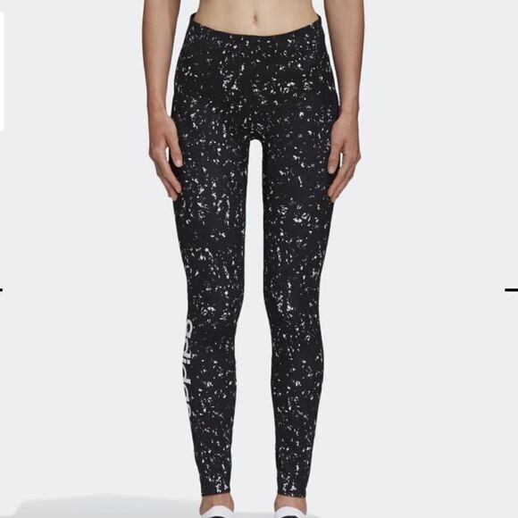 adidas Hyke Splatter Effect Performance Leggings - Picture 1 of 11